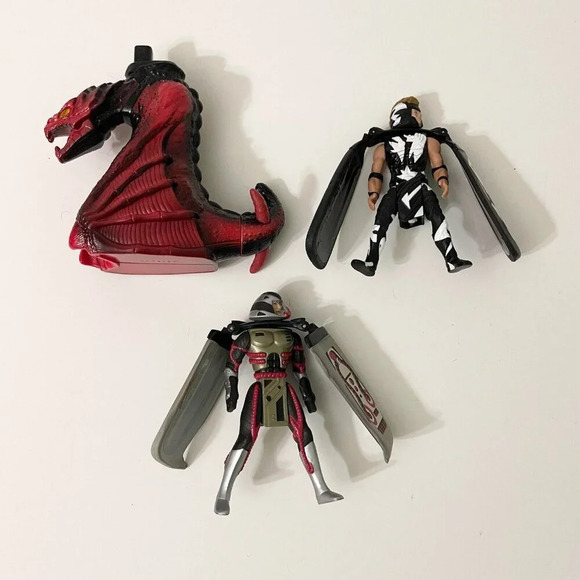 Vintage 90s Dragon Flyz Figures and Launcher Galoob - Picture 1 of 16